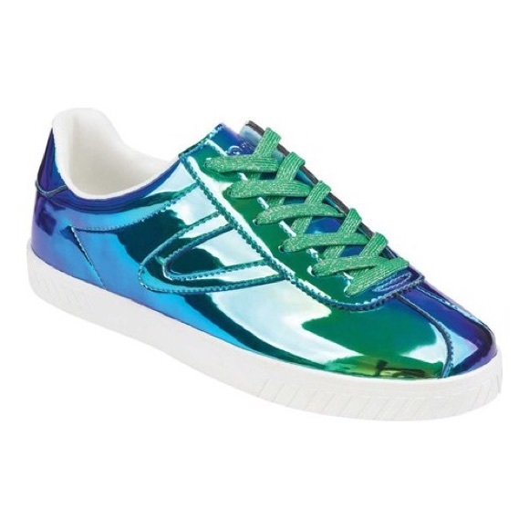 Brand New Iridescent Blue Low Sneakers - Picture 3 of 7
